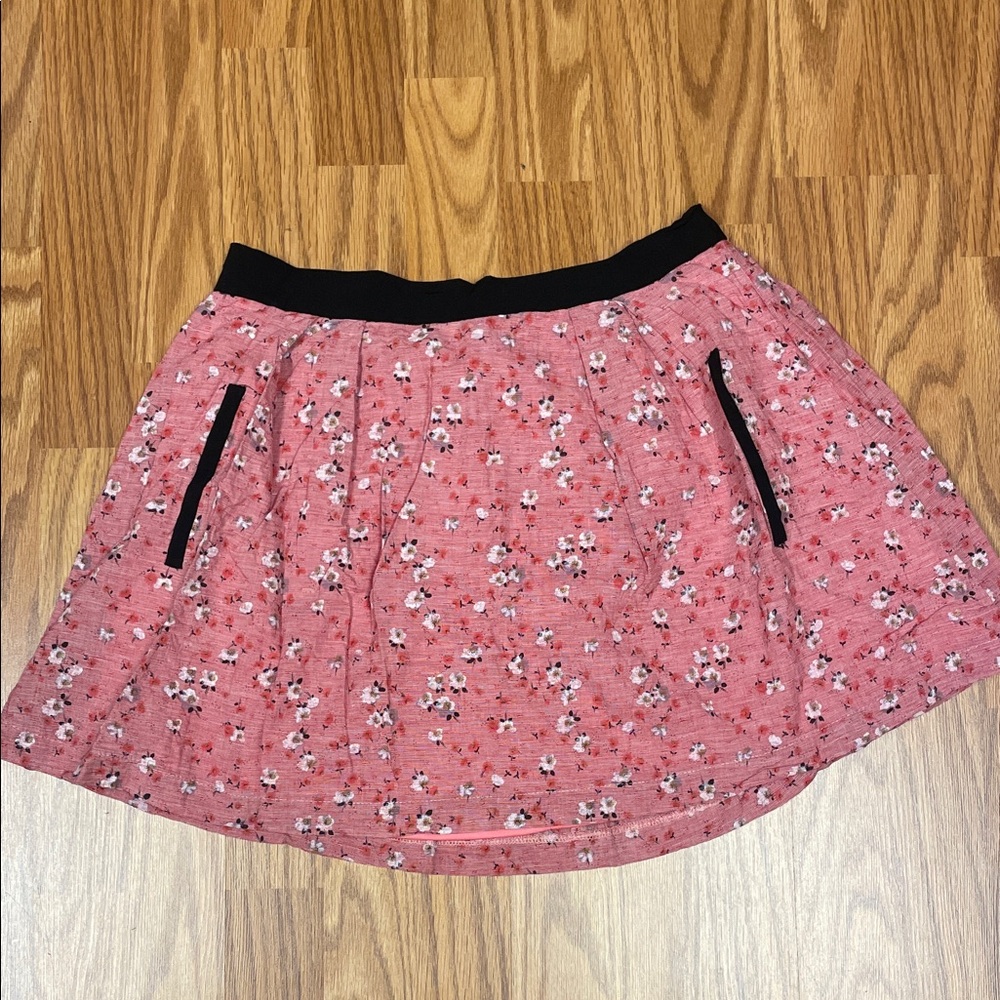 Ezra Pink Floral Skater Skirt Size Large